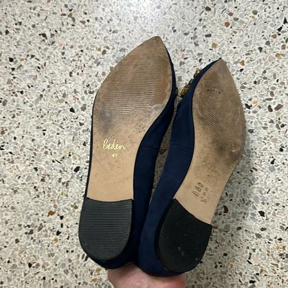 Boden Amy embellished rhinestone ballet flat 41 9.5