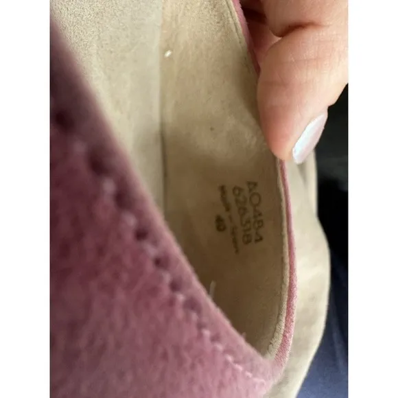 Boden Espadrilles Shoes Suede Jute Wedge Pink Size 9 US 40 EU Tie Up Bar…​​