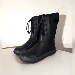Bogs Bloom Arcata Lace Black Insulated Winter Outdoor Boots Youth Size 7 NWT