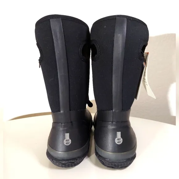 Bogs Bloom Arcata Lace Black Insulated Winter Outdoor Boots Youth Size 7 NWT