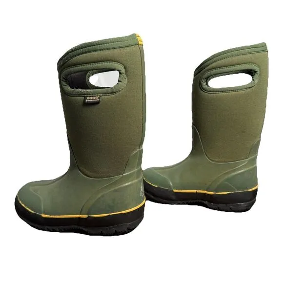 Bogs Kids Classic Waterproof Insulated Winter Boots Green US Size 10 EU 26