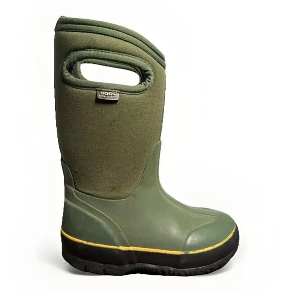 Bogs Kids Classic Waterproof Insulated Winter Boots Green US Size 10 EU 26