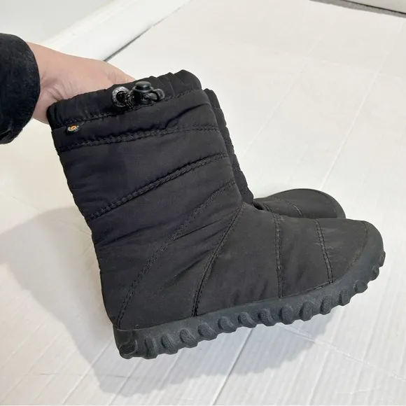 Bogs Puffy Boots Mid Calf Insulated Lined Waterproof Round Toe Drawcord Size 7
