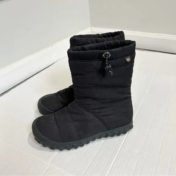 Bogs Puffy Boots Mid Calf Insulated Lined Waterproof Round Toe Drawcord Size 7