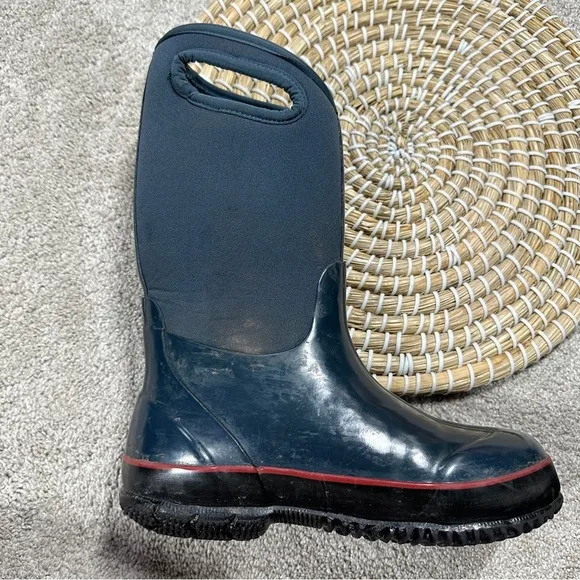 Bogs Youth Kids Classic Solid Color Navy Snow Rain Winter Boots Waterproof US 3