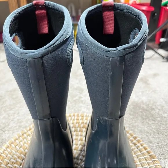 Bogs Youth Kids Classic Solid Color Navy Snow Rain Winter Boots Waterproof US 3