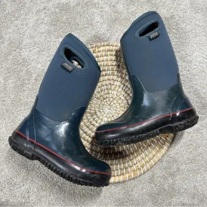 Bogs Youth Kids Classic Solid Color Navy Snow Rain Winter Boots Waterproof US 3