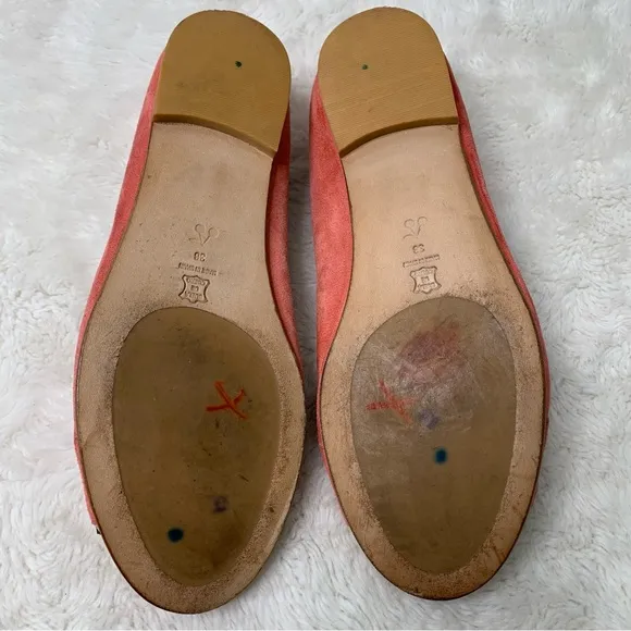 Bonpoint Girls Pink Gold Star Print Glitter Ballet Flat Shoes Size 36