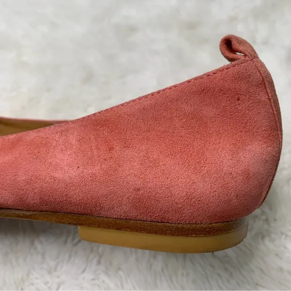 Bonpoint Girls Pink Gold Star Print Glitter Ballet Flat Shoes Size 36