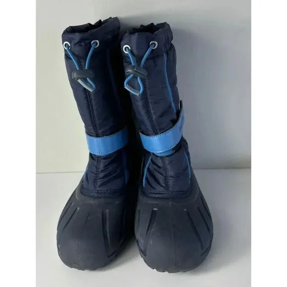 Boots Kids Waterproof Insulated Winter Outdoor Snow Boots Blue Sz 7