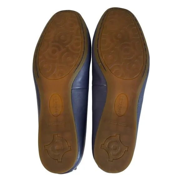 Born Becca Ballet Flats Comfy Genuine Blue Leather Women’s sz 8