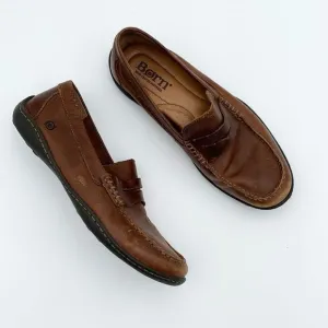 Born brown leather slip on loafers excellent used condition men’s size 9.5