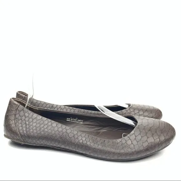 Born crown womens ballet flats size 10 42 brown crocodile embossed balletcore