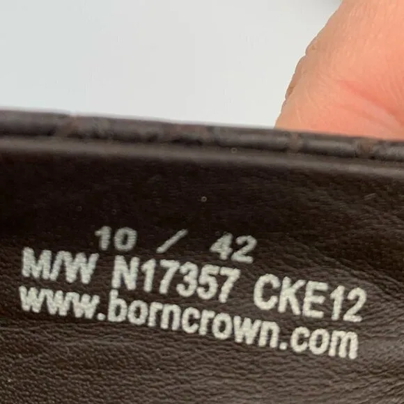 Born crown womens ballet flats size 10 42 brown crocodile embossed balletcore