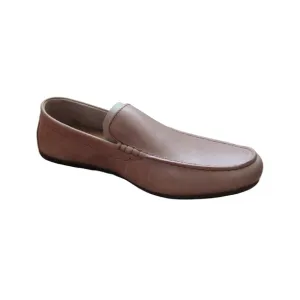 Born Mens Light Brown Leather Driving Loafers 9.5 Classic Neutral Office Moc