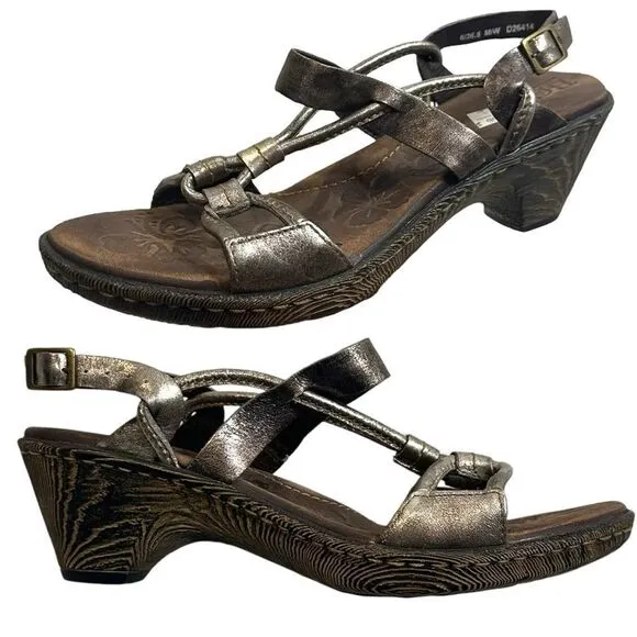Born Sandals Womens 6 M Pamati Seda Slingback Brown Leather Buckle D26414 NEW