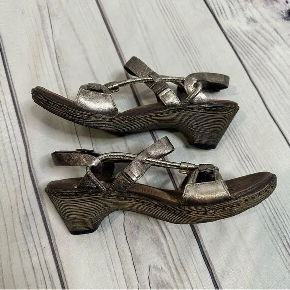 Born Sandals Womens 6 M Pamati Seda Slingback Brown Leather Buckle D26414 NEW