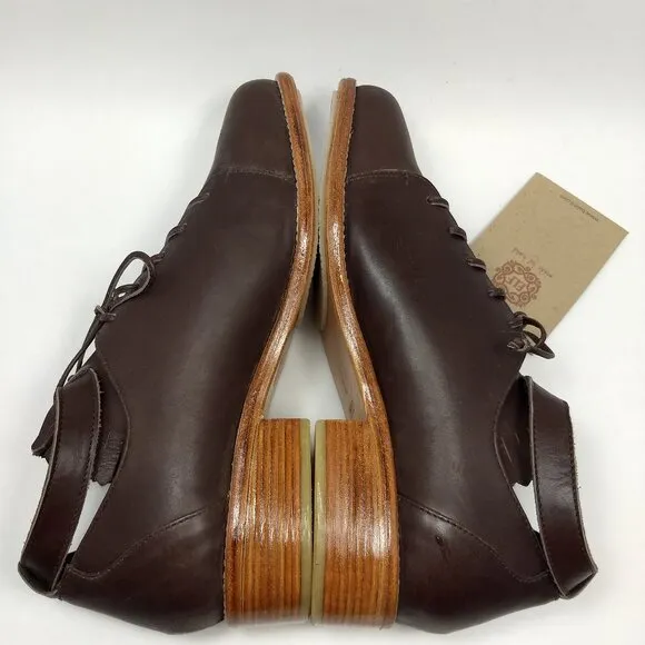 Boston Leather Loafers Dark Brown Handmade Elf Brand Size 10.5 Dark Academia