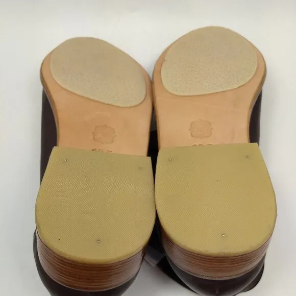 Boston Leather Loafers Dark Brown Handmade Elf Brand Size 10.5 Dark Academia