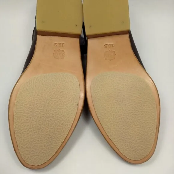 Boston Leather Loafers Dark Brown Handmade Elf Brand Size 10.5 Dark Academia