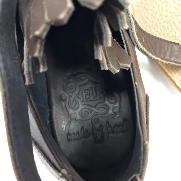 Boston Leather Loafers Dark Brown Handmade Elf Brand Size 10.5 Dark Academia
