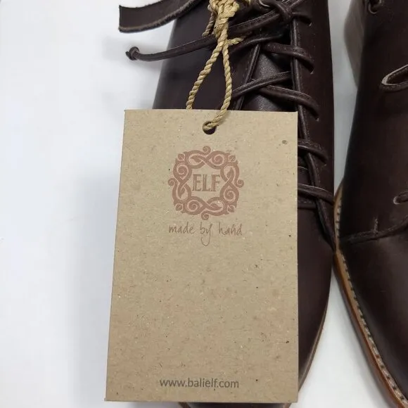 Boston Leather Loafers Dark Brown Handmade Elf Brand Size 10.5 Dark Academia