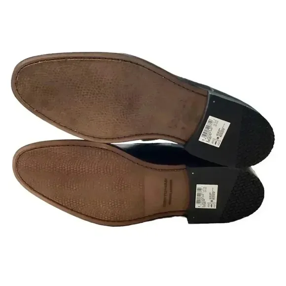 Bostonian Nantasket Step Mens 13M Slip On Loafer Dress Shoes Black Leather NEW