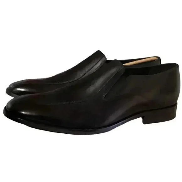 Bostonian Nantasket Step Mens 13M Slip On Loafer Dress Shoes Black Leather NEW