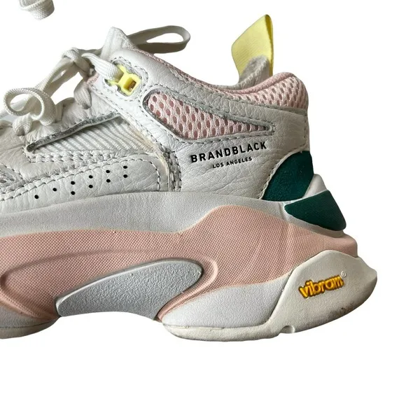 Brandblack Saga Chunky Dad Sneakers in Green, Pink and White Size 4