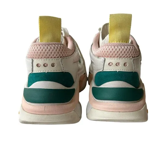 Brandblack Saga Chunky Dad Sneakers in Green, Pink and White Size 4