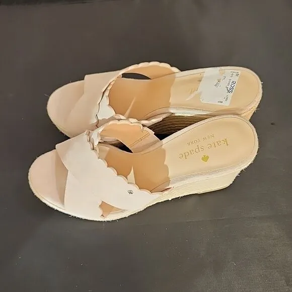 BRAND NEW KATE SPADE TEGAN WEDGE MULE SLIDE ESPADRILLE SANDAL