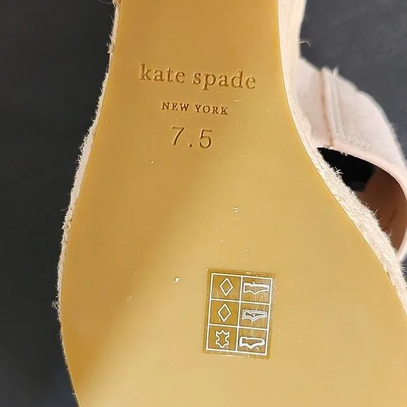 BRAND NEW KATE SPADE TEGAN WEDGE MULE SLIDE ESPADRILLE SANDAL