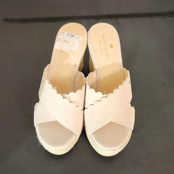 BRAND NEW KATE SPADE TEGAN WEDGE MULE SLIDE ESPADRILLE SANDAL