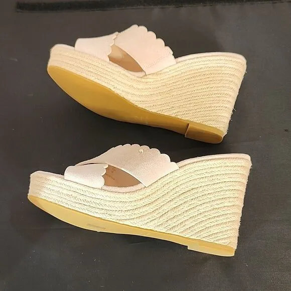 BRAND NEW KATE SPADE TEGAN WEDGE MULE SLIDE ESPADRILLE SANDAL