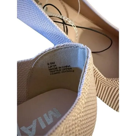 Brand New MIA Lixya Knit Textile Upper Blush Pointed Toe Shoes Flats 9.5 Blush