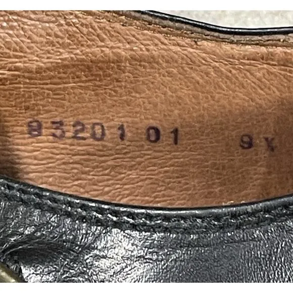 BRASSBOOT Made In Italy Men's 9 Black Leather Double Buckle Monk Strap Loafers