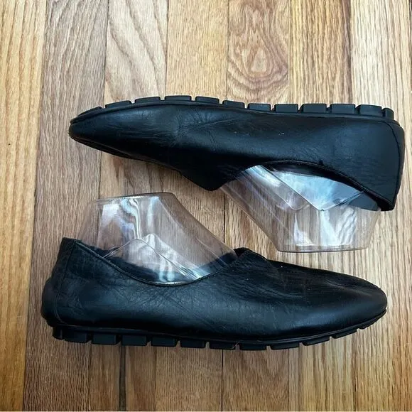 Børn Ballet Flats Black Leather Super Soft Comfort Slip On Shoes Women’s Sz 9