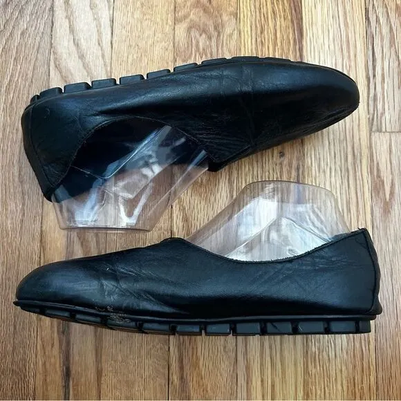 Børn Ballet Flats Black Leather Super Soft Comfort Slip On Shoes Women’s Sz 9
