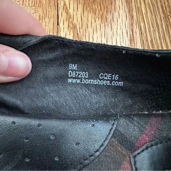 Børn Ballet Flats Black Leather Super Soft Comfort Slip On Shoes Women’s Sz 9