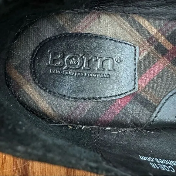 Børn Ballet Flats Black Leather Super Soft Comfort Slip On Shoes Women’s Sz 9