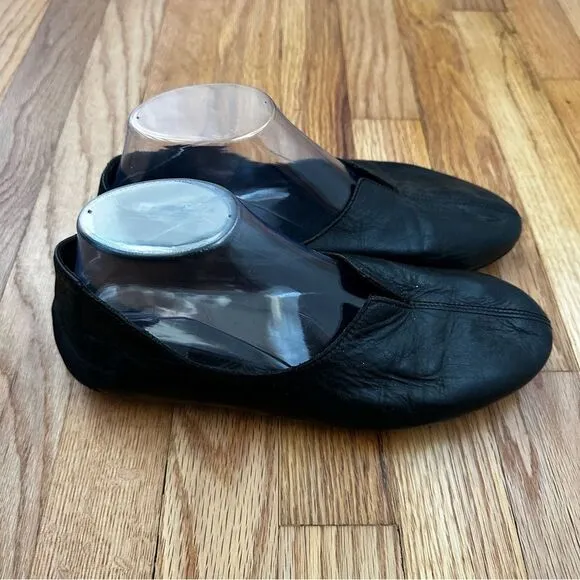 Børn Ballet Flats Black Leather Super Soft Comfort Slip On Shoes Women’s Sz 9