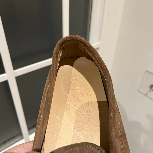 Brown Suede Penny Loafers Slip-On Style
