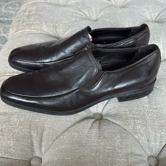 Bruno Magli Loafers Mens Size 11.5 Brown Leather Dress‎ Shoes Italy