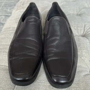 Bruno Magli Loafers Mens Size 11.5 Brown Leather Dress‎ Shoes Italy