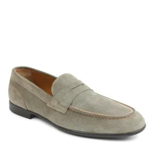 Bruno Magli Silas Classic Suede Penny Loafers in Taupe Sz. 12