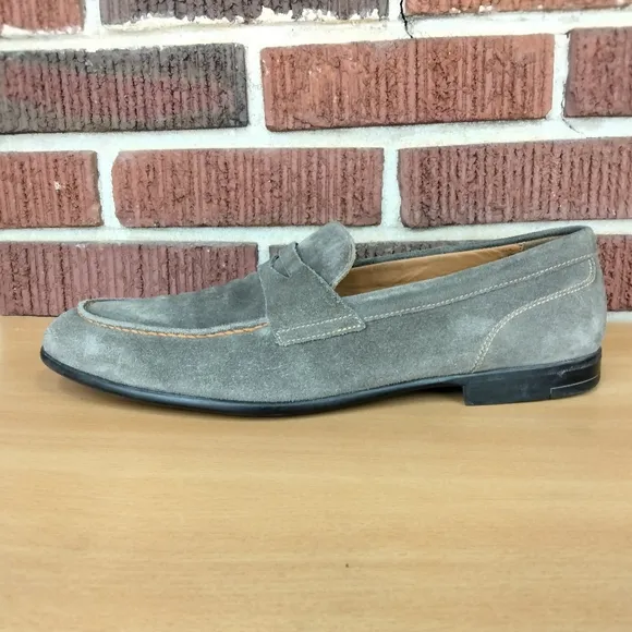 Bruno Magli Silas Classic Suede Penny Loafers in Taupe Sz. 12