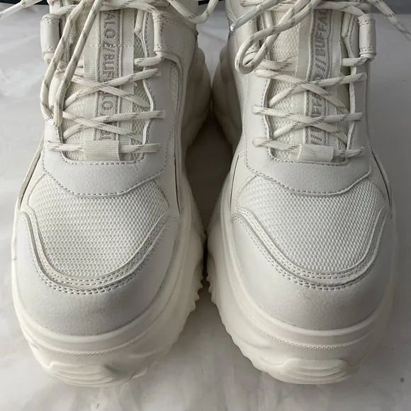 Buffalo Blader Matcha White PETA Approved Vegan Platform Trainers 1636015