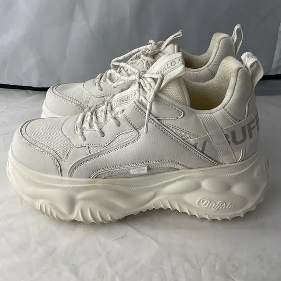 Buffalo Blader Matcha White PETA Approved Vegan Platform Trainers 1636015