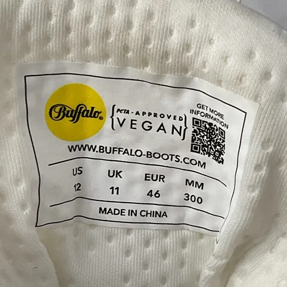 Buffalo Blader Matcha White PETA Approved Vegan Platform Trainers 1636015