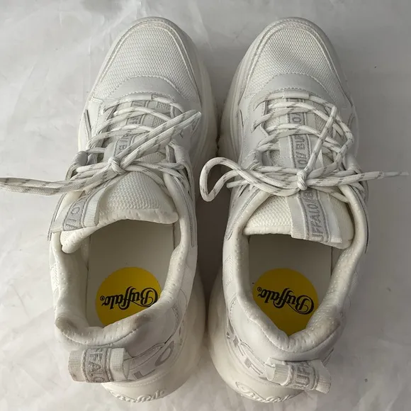 Buffalo Blader Matcha White PETA Approved Vegan Platform Trainers 1636015